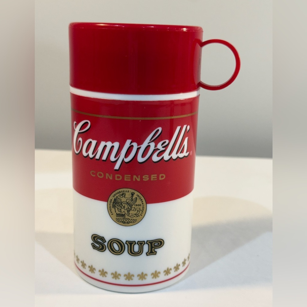 Vintage Campbell's Soup Lunchbox Thermos Red and White Soup
